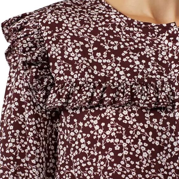 NWT Rebecca Minkoff Floral Ruffle Selandra Blouse Medium - Picture 3 of 6